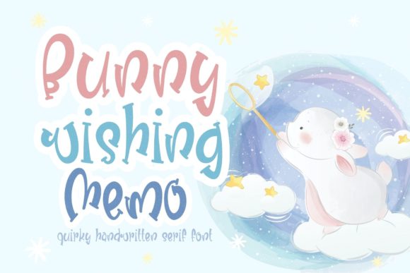 Bunny Wishing Memo: A Charming Display Font for Editorial Design