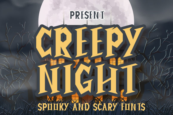 Creepy Night: The Spooky Display Font for Crafters