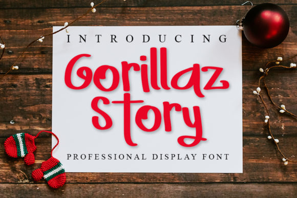 Gorrilaz Story: A Whimsical Display Font for Modern Editorial Design