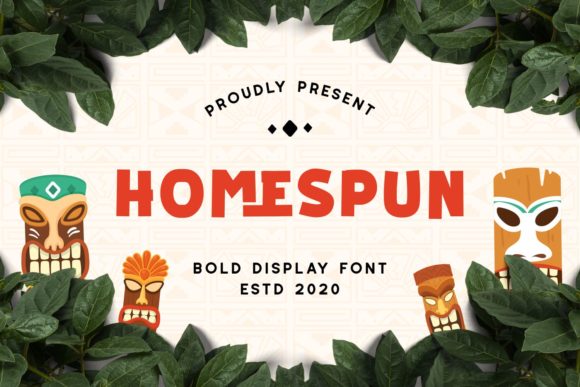 Homespun: A Chunky Display Font for Makers