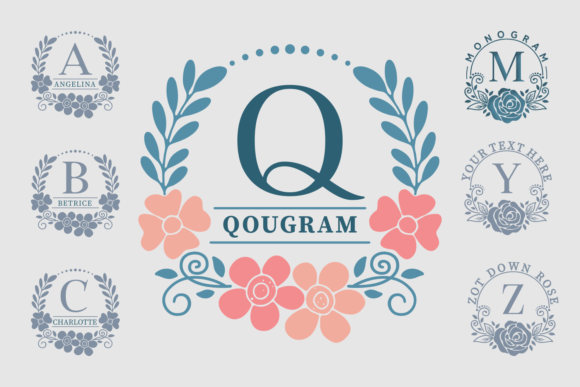 Qougram: A Floral Display Font for Campaigns