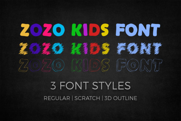 ZoZo Kids: A Playful Display Font for Your Brand